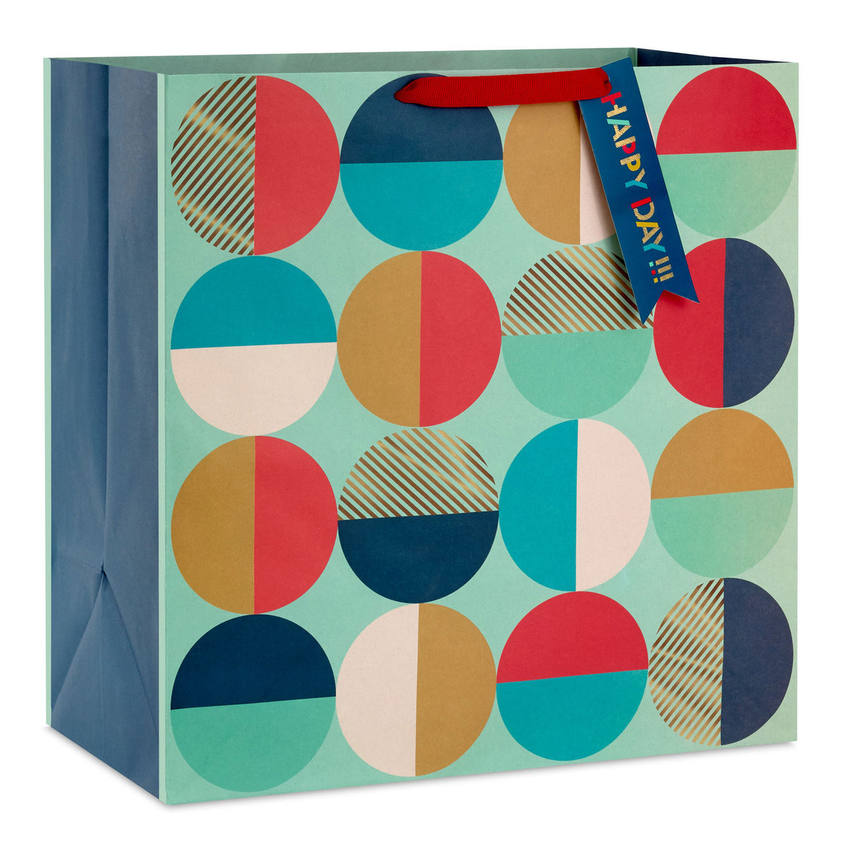 Hallmark 15'' Modern Semi-Circles Extra-Deep Gift Bag