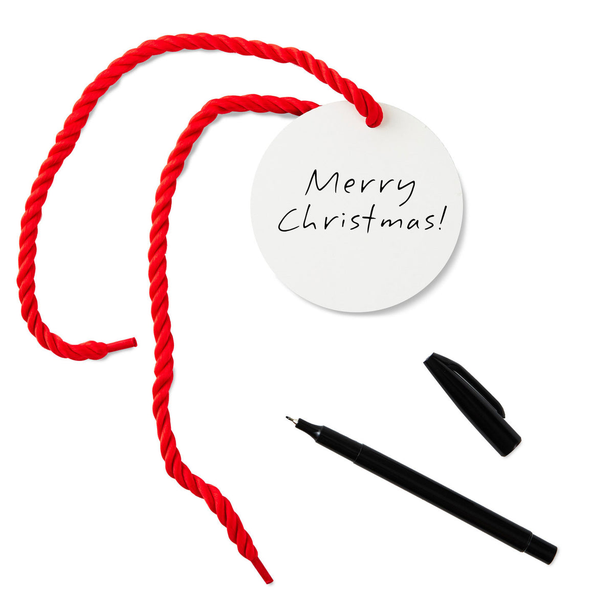 Hallmark 56" Smiling Santa Giant Plastic Christmas Gift Bag With Tag and Tie