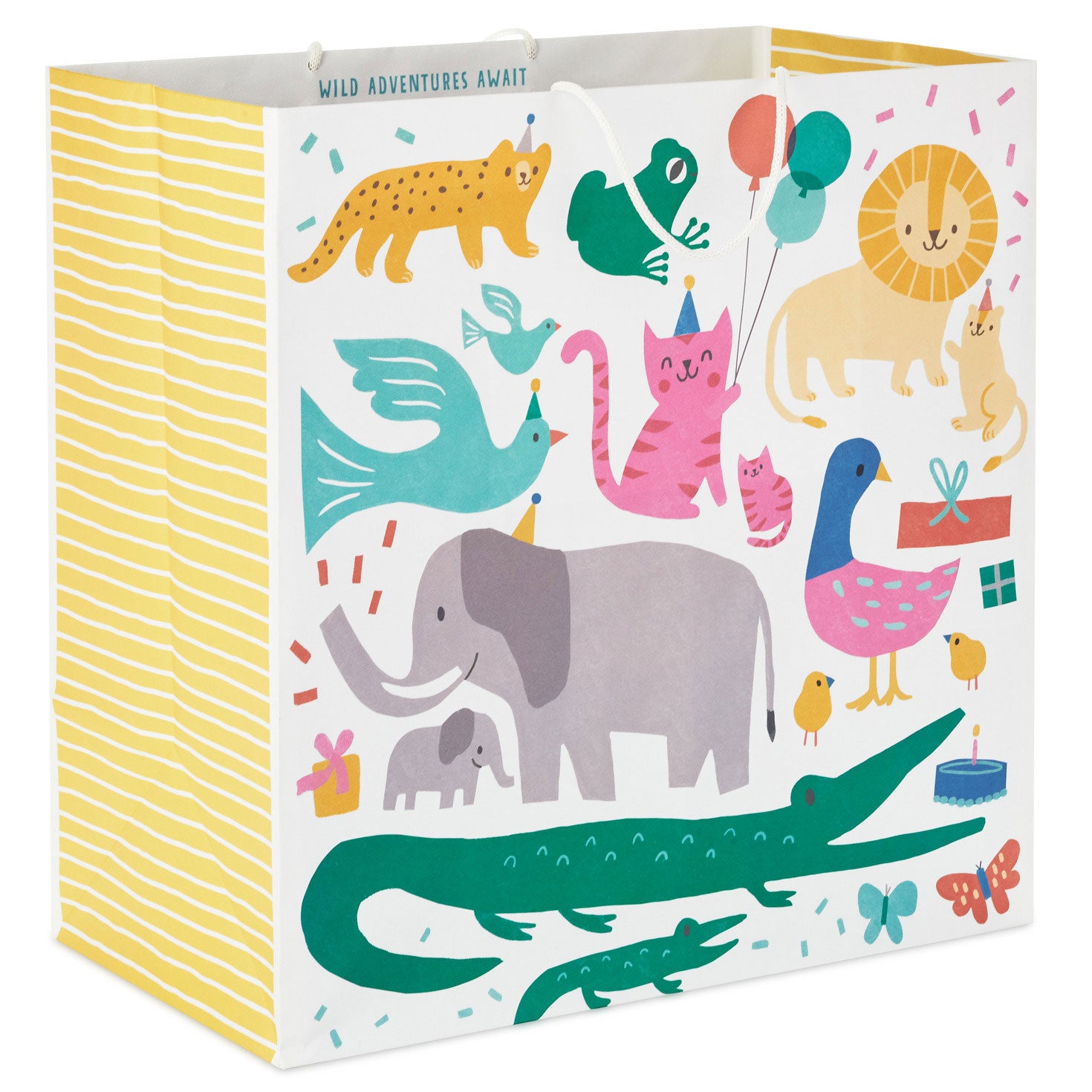Hallmark 15'' Zoo Animals Extra-Deep Gift Bag