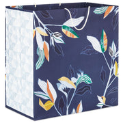 Hallmark 15'' Tropical Stems on Navy Extra-Deep Gift Bag