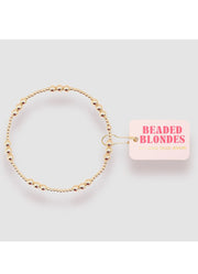 Ily Gold Beaded Bracelet by Beaded Blondes