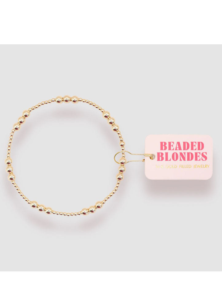 Ily Gold Beaded Bracelet by Beaded Blondes