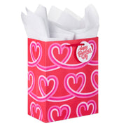 Hallmark 9.6'' Looped Hearts Medium Valentine's Day Gift Bag With Tissue Paper
