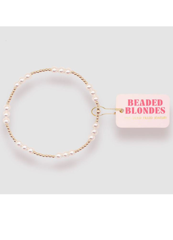 Ily Pearl Beaded Bracelet by Beaded Blondes