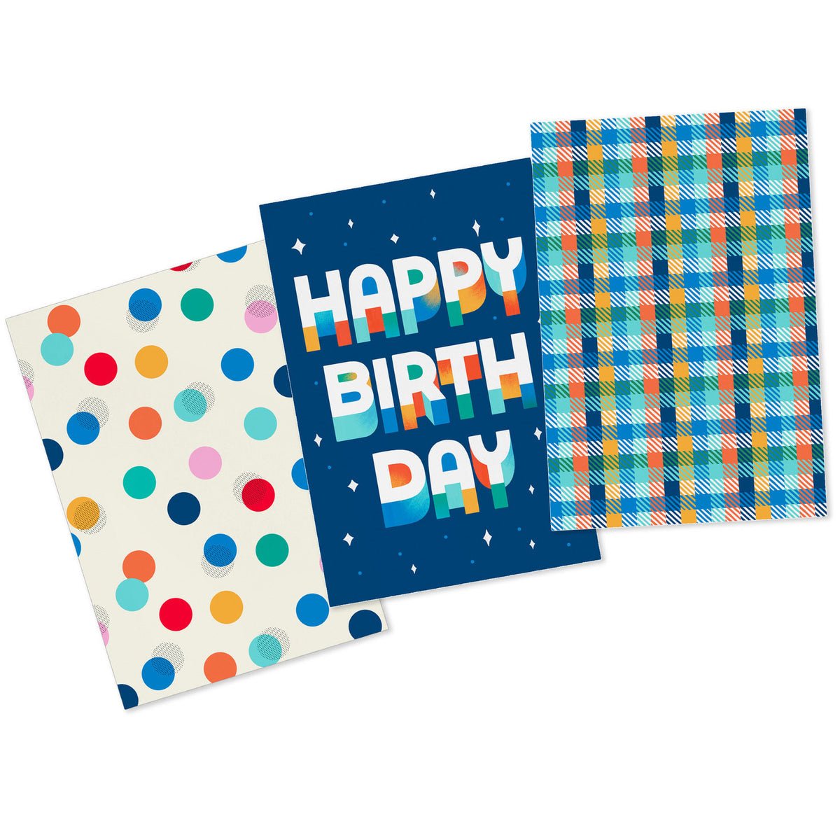 Hallmark Birthday Blues 3-Pack Medium Gift Boxes