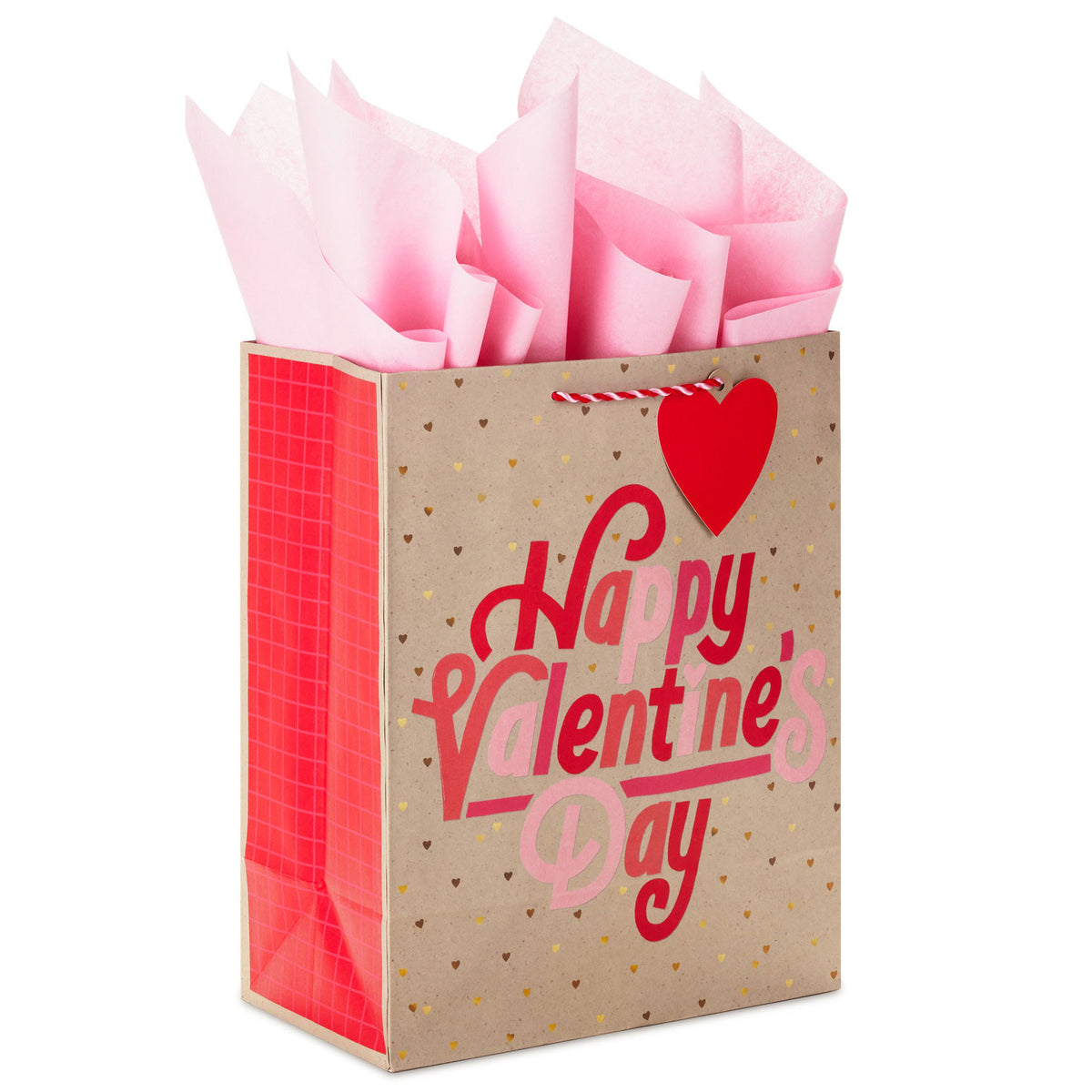 Hallmark 13'' Happy Valentine's Day on Kraft Large Gift Bag With Tissue Paper