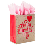 Hallmark 13'' Happy Valentine's Day on Kraft Large Gift Bag With Tissue Paper