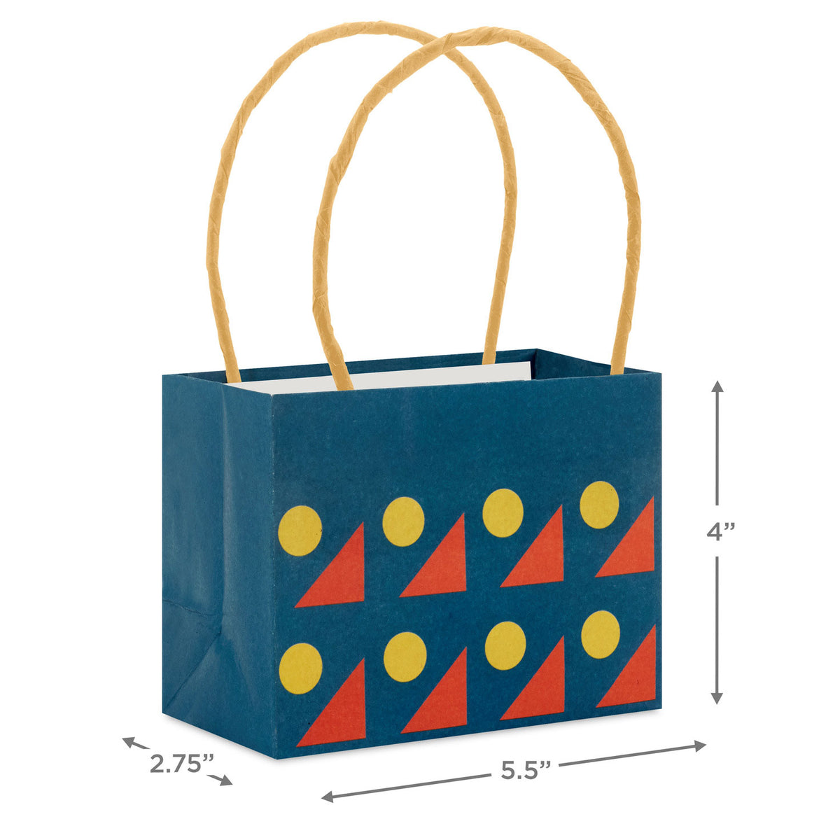 Hallmark 4'' Colorful Geometrics Mini Horizontal Gift Bag Bundle