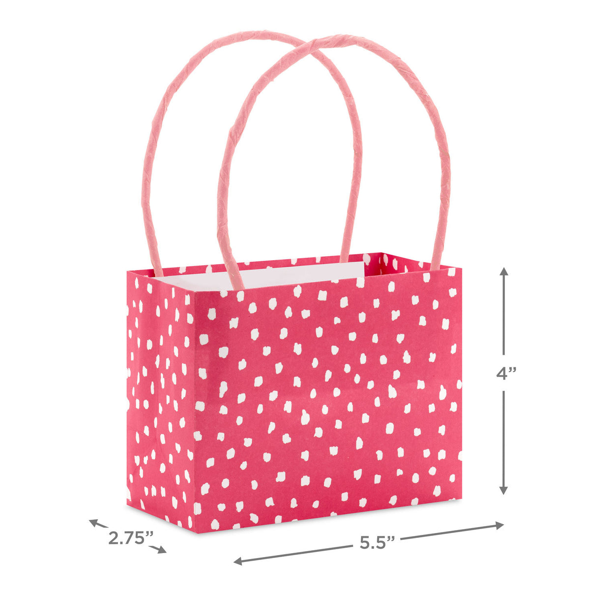 Hallmark 4'' Pink Garden Floral Mini Horizontal Gift Bag Bundle