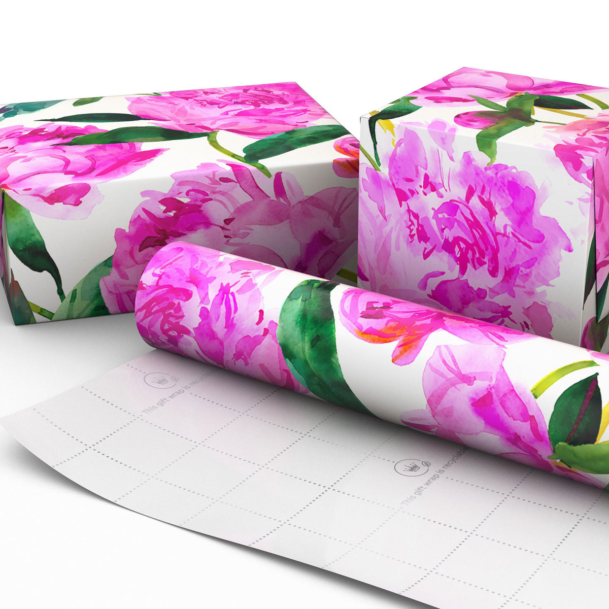 Hallmark Pink Peonies Jumbo Wrapping Paper, 90 sq. ft.