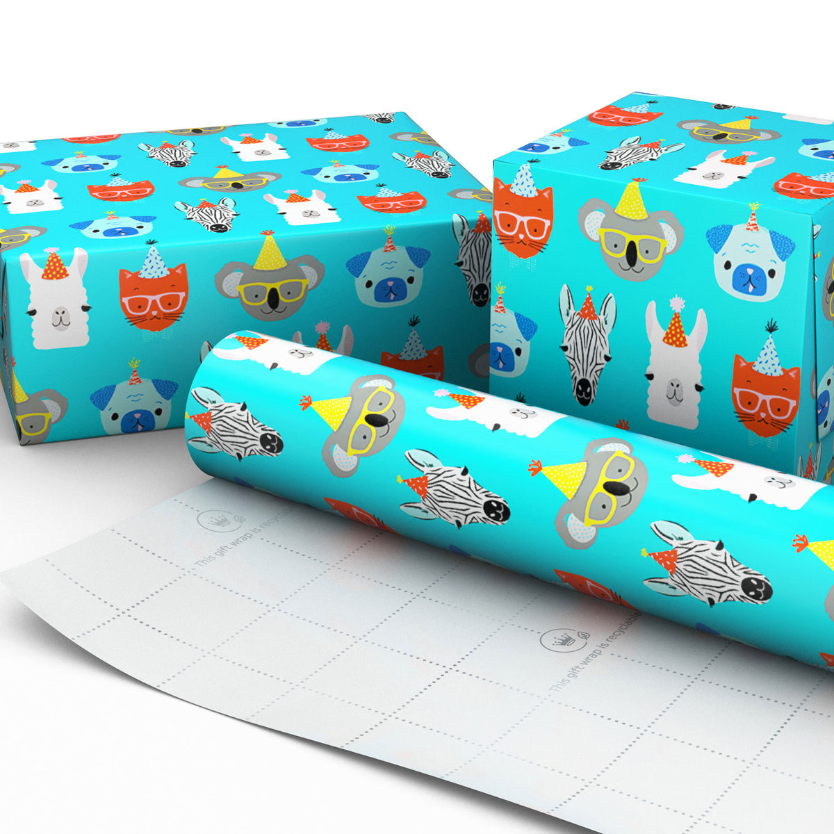 Hallmark Party Animals Jumbo Wrapping Paper, 90 sq. ft.