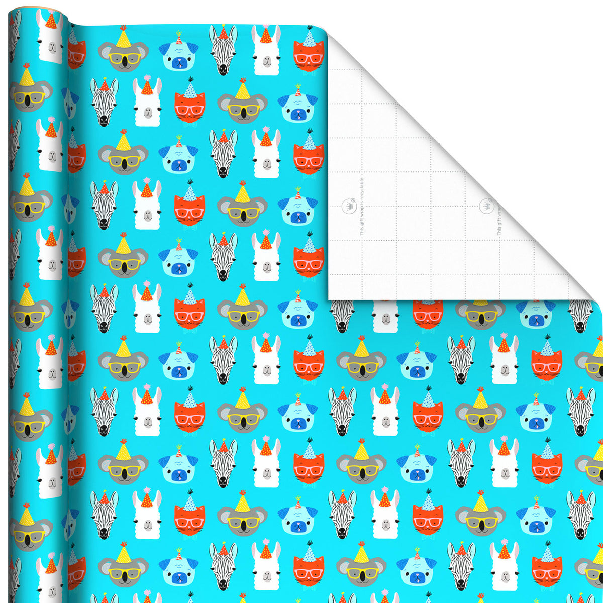 Hallmark Party Animals Jumbo Wrapping Paper, 90 sq. ft.