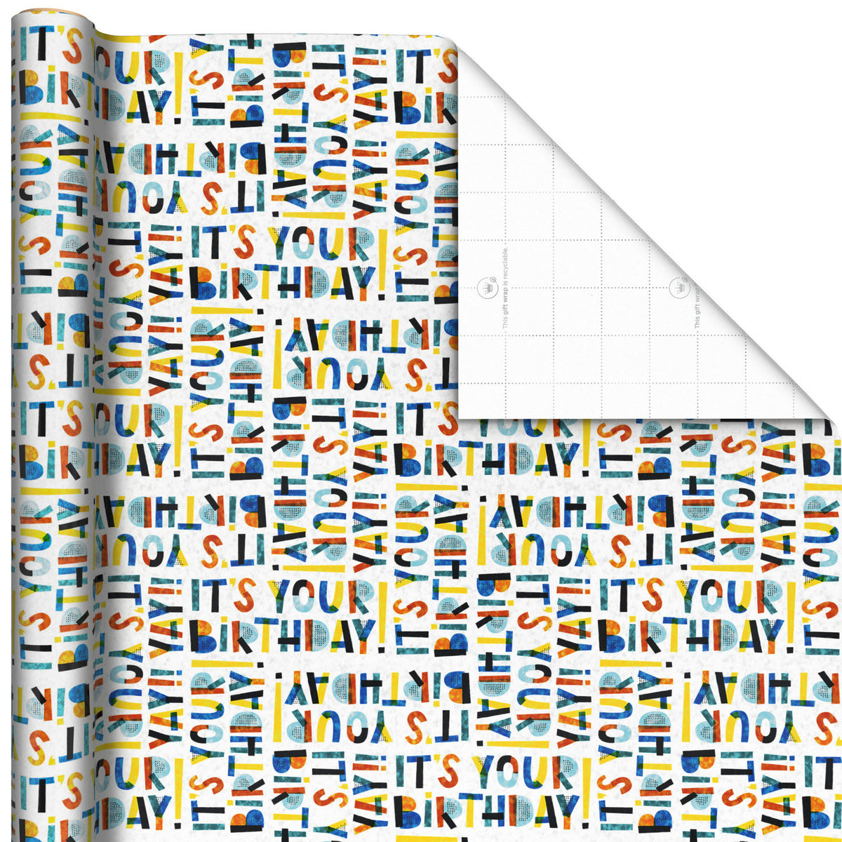 Hallmark It's Your Birthday! Jumbo Wrapping Paper, 90 sq. ft.