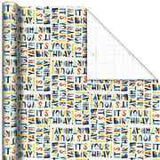 Hallmark It's Your Birthday! Jumbo Wrapping Paper, 90 sq. ft.