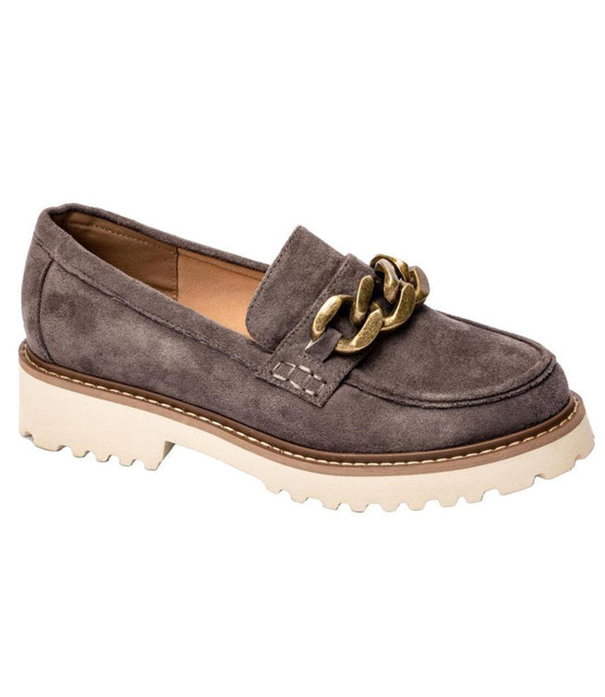 Literally in Light Grey Faux Suede by Corkys