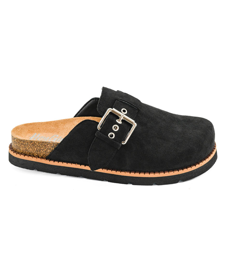 Day Dream in Black Faux Suede by Corkys