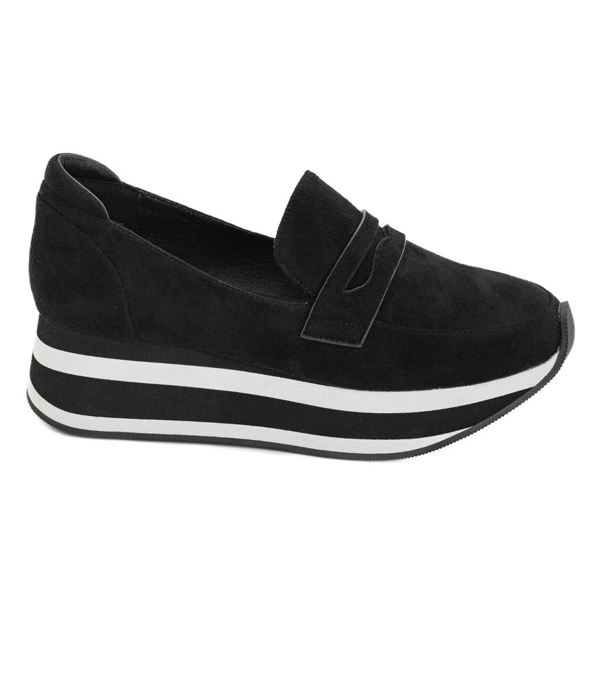 Sheesh in Black Faux Suede by Corkys