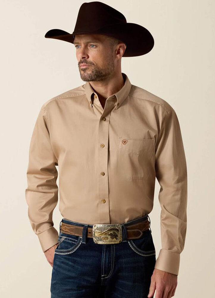 Solid Twill Classic LS in Khaki by Ariat