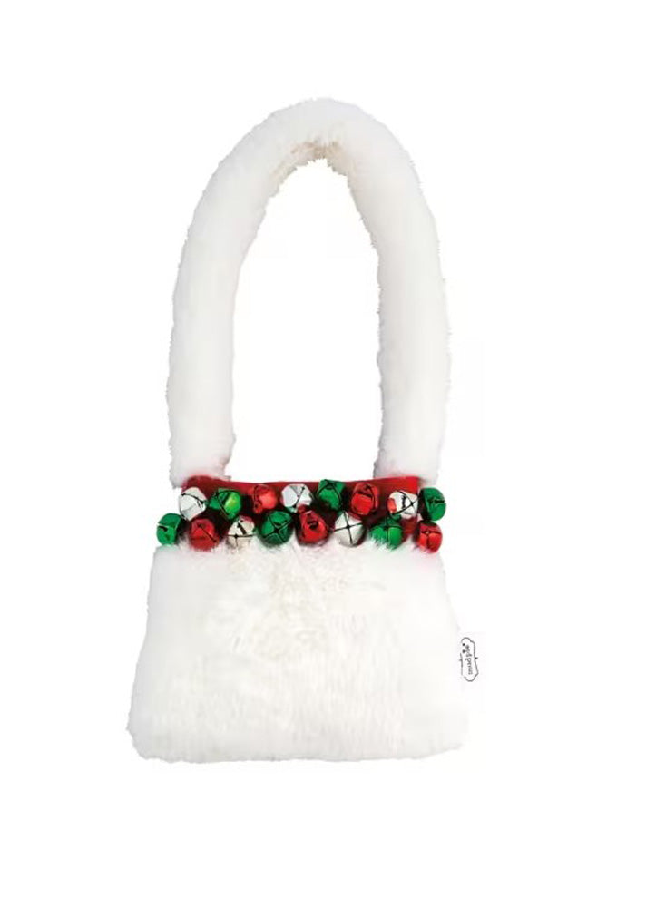 White Jingle Bell Purse by Mud Pie