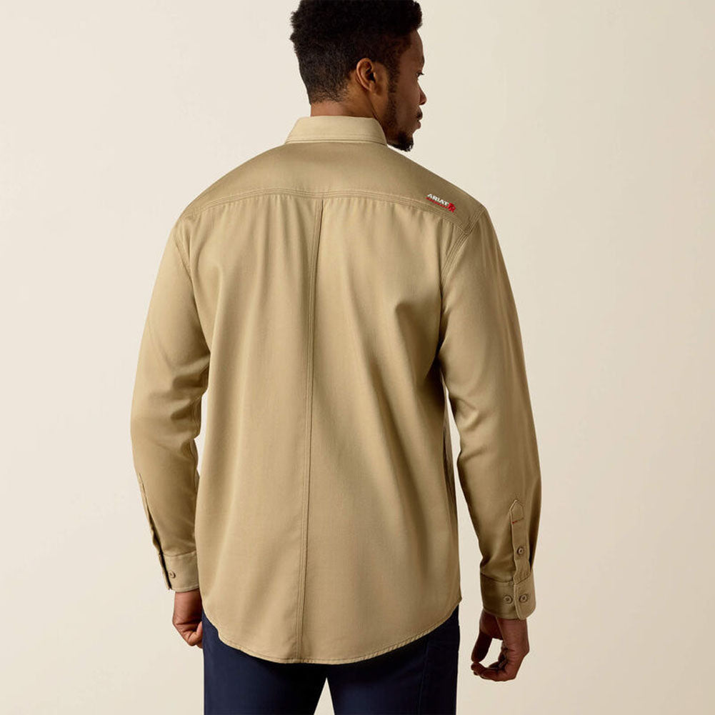 FR Solid LS Work Shirt in Khaki by Ariat