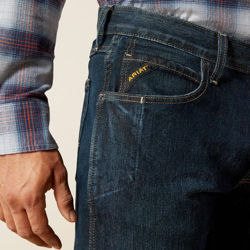 Rebar M5 DuraStretch Straight Jean in Blackstone by Ariat