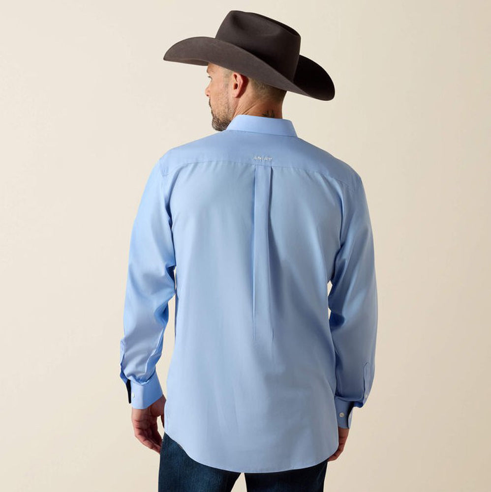 Wrinkle Free Solid LS in Light Blue by Ariat