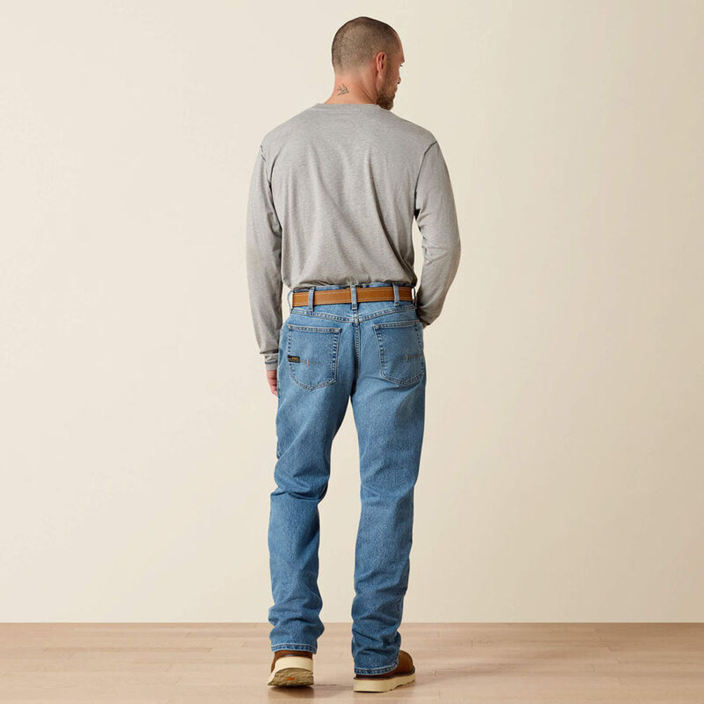 Rebar M4 Relax Durastretch Boot Jean in Blue Haze by Ariat