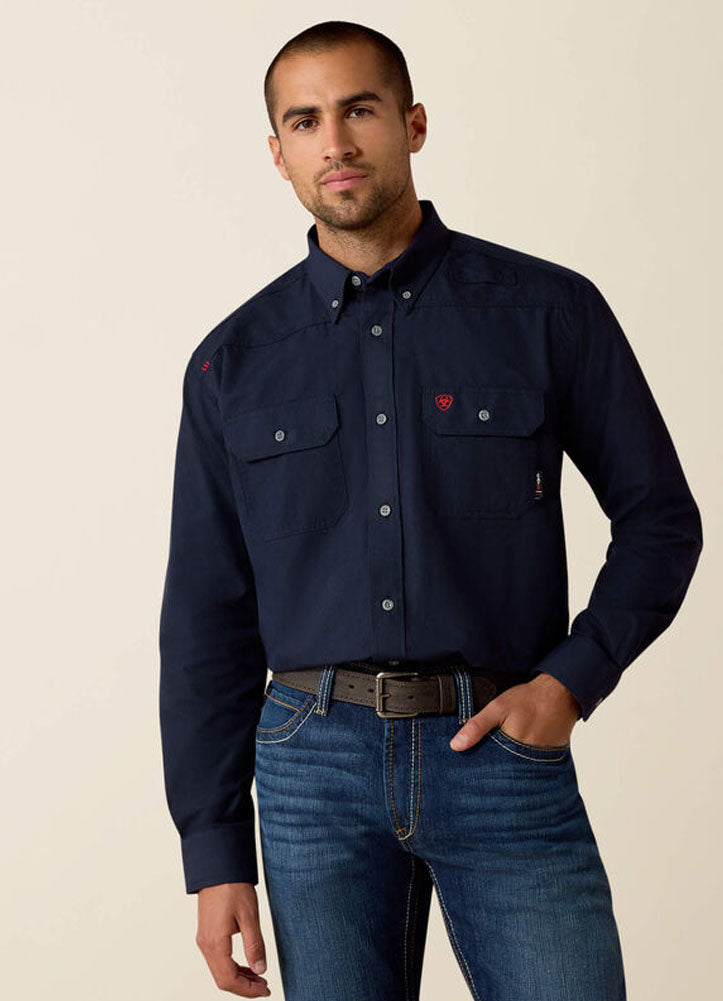 FR Featherlight LS Work Shirt in Navy by Ariat