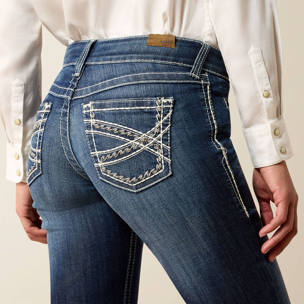 MR Trouser Stretch Entwined Wide Leg Jean in Marine by Ariat