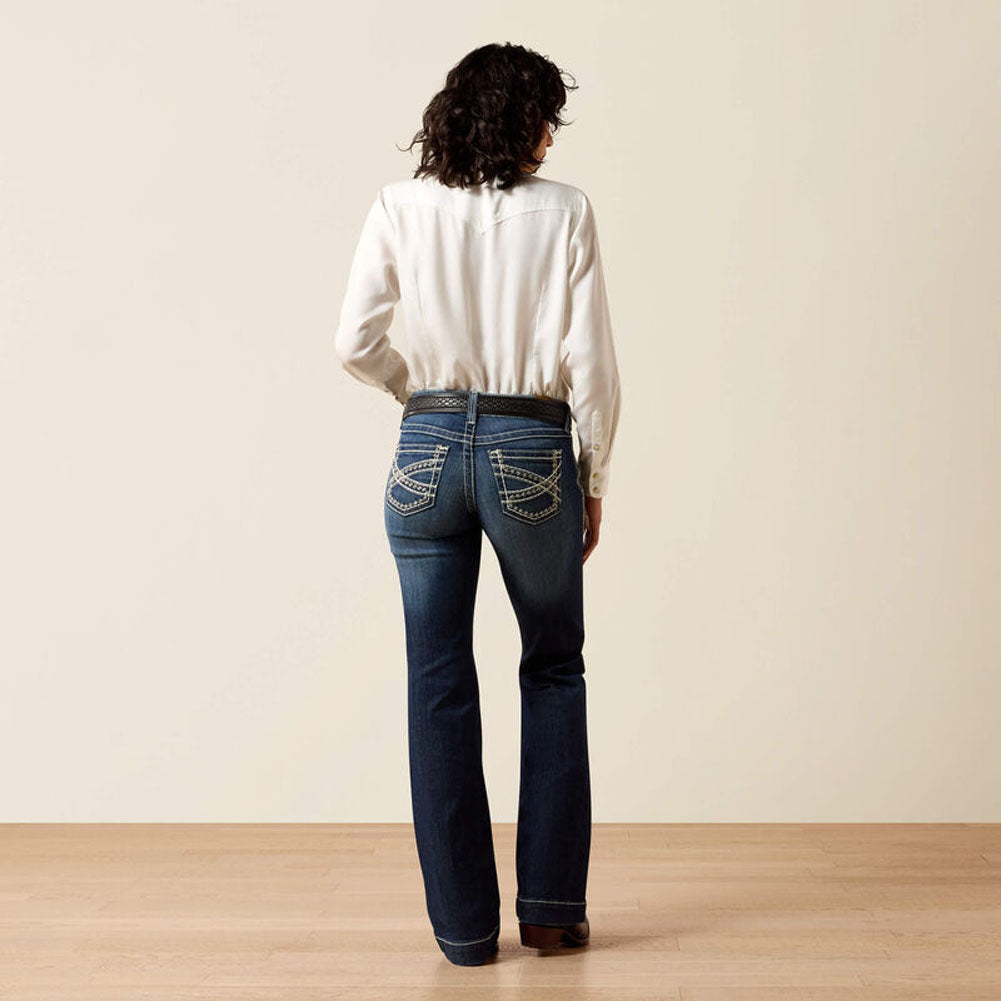 MR Trouser Stretch Entwined Wide Leg Jean in Marine by Ariat
