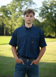 Rebar Made Tough VentTEK DuraStretch Work Shirt in Navy by Ariat