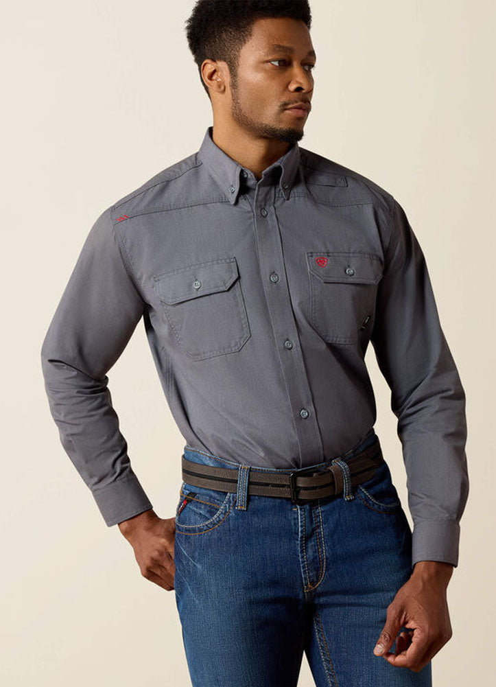 FR Featherlight LS Work Shirt in Gunmetal by Ariat