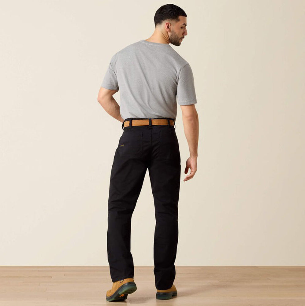 Rebar M4 DuraStretch Made Tough Straight Leg Pants in Black by Ariat