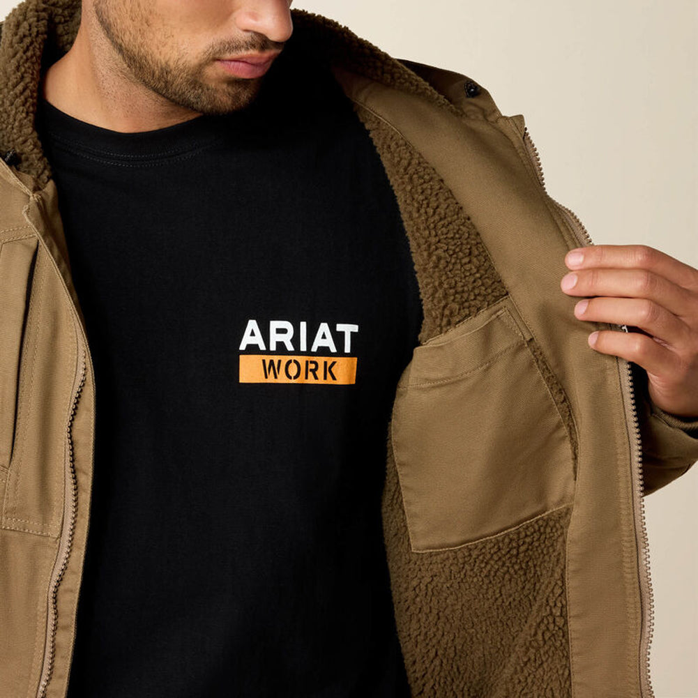 Rebar DuraCanvas Jacket in Field Khaki by Ariat
