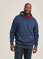 Rebar Workman Graphic Hoodie in Navy Heather/Lime by Ariat