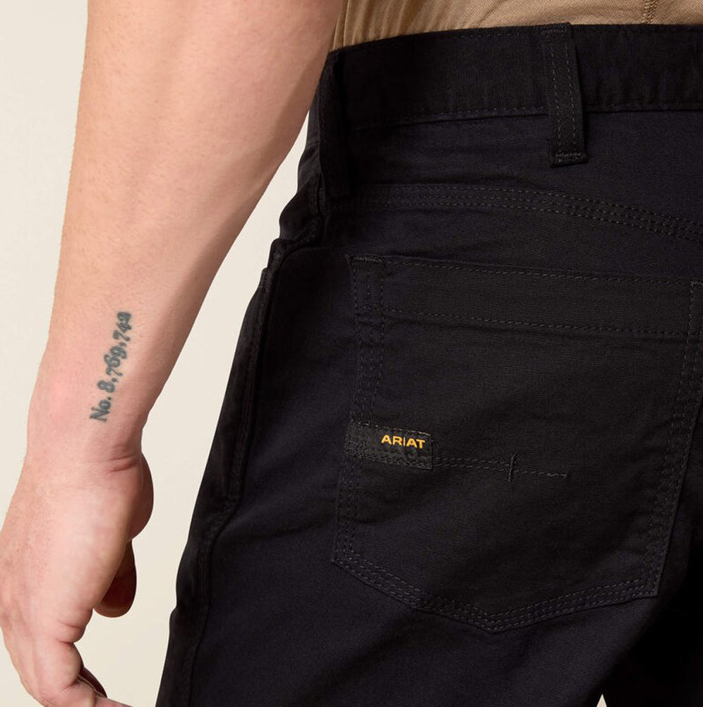 Rebar M4 Relaxed DuraStretch Straight Leg in Black by Ariat