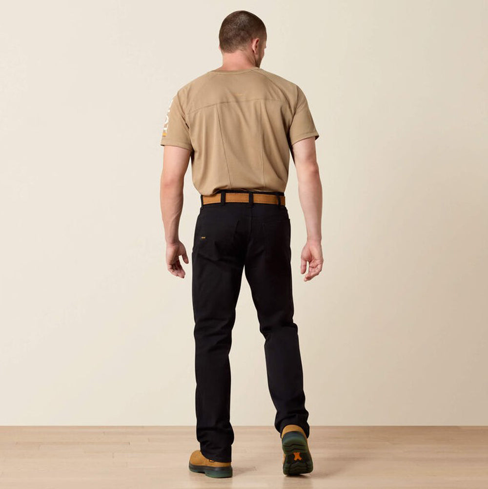 Rebar M4 Relaxed DuraStretch Straight Leg in Black by Ariat
