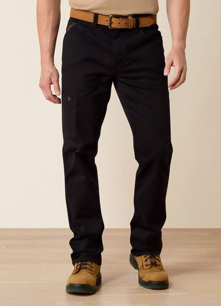 Rebar M4 Relaxed DuraStretch Straight Leg in Black by Ariat
