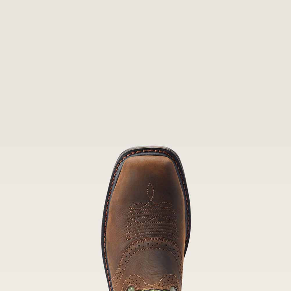 Mns Sierra Shock Shield ST Drk Brn Grn by Ariat