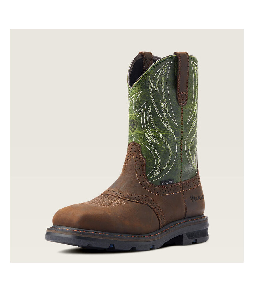 Mns Sierra Shock Shield ST Drk Brn Grn by Ariat