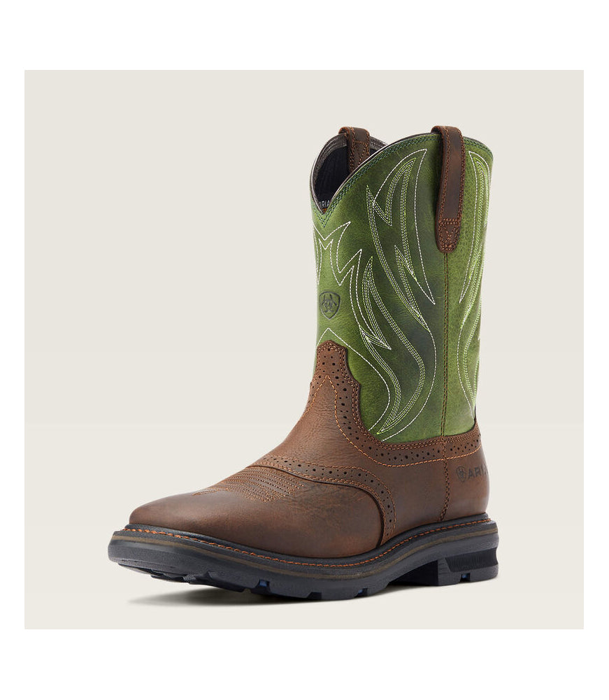 Mns Sierra Shcok Shield Drk Brn Grss Grn by Ariat
