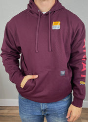 Rebar Workman Graphic Hoodie in Malbec/Brick Red by Ariat