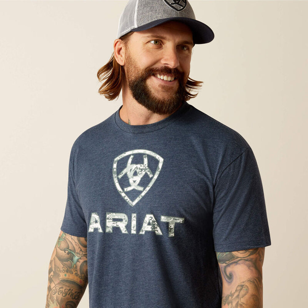 Liberty USA Digi Camo SS in Navy Heather by Ariat
