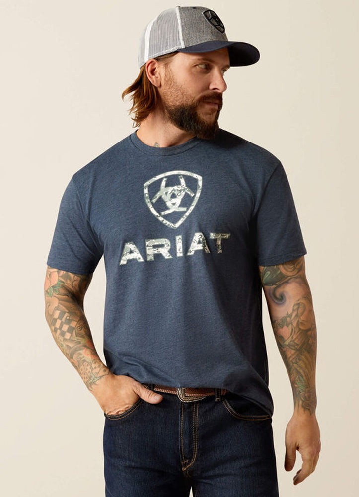 Liberty USA Digi Camo SS in Navy Heather by Ariat
