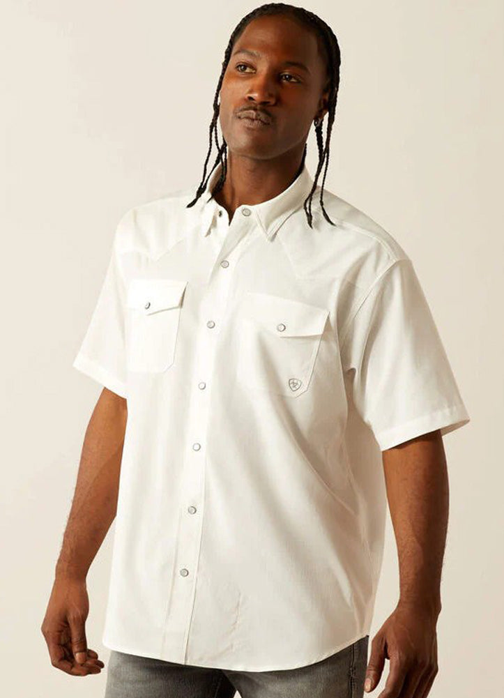 Western VenTek Snap SS in White by Ariat