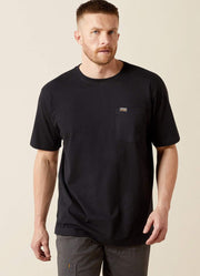 Rebar Cotton Strong Standard Pocket T-Shirt in Black by Ariat