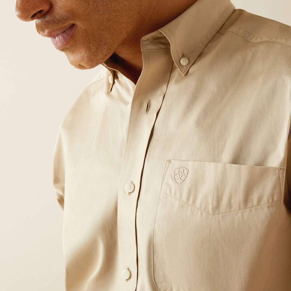 Lightweight Solid Twill LS in Khaki by Ariat