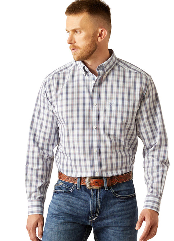 Wrinkle Free Dalton LS in Dark Blue by Ariat