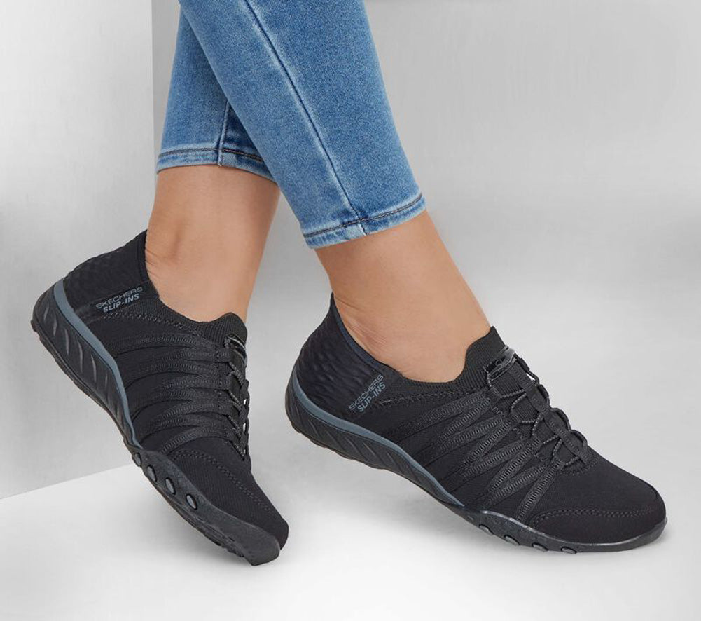 Breathe Easy Roll With Me in Black by Skechers