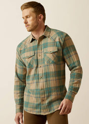 Huxlee Retro Snap LS in Deep Teal by Ariat